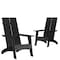 Flash Furniture Black Modern 2 Slat Back Adirondack Chairs, PK2 2-JJ-C14509-BK-GG - alternate 8